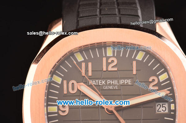 Patek Philippe Aquanaut 4813 Automatic Rose Gold Case with Brown Dial and Black Rubber Strap - Click Image to Close